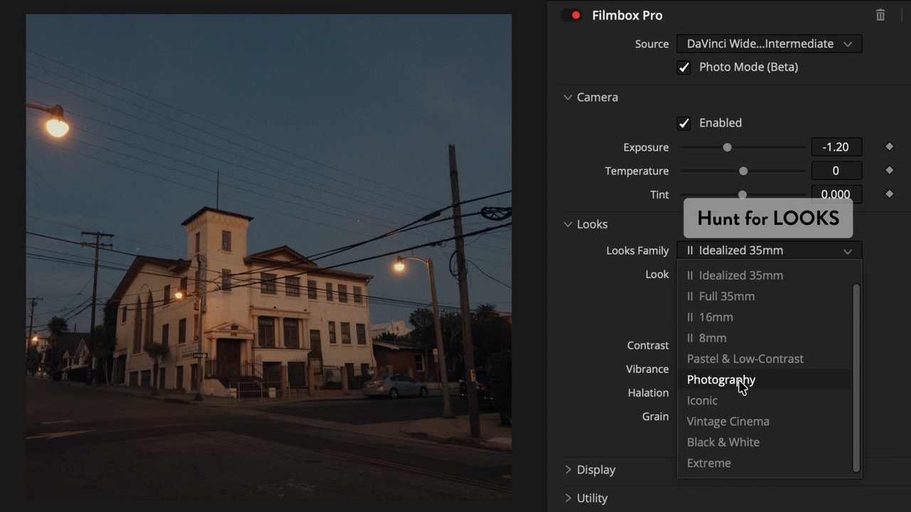 A quick grade of an iPhone 16 ProRAW converted through Rawzone and edited in Resolve 21 with Filmbox Pro/Looks